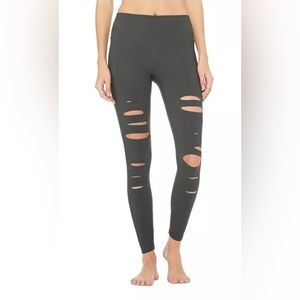 COPY - Alo yoga high waist ripped warrior leggings